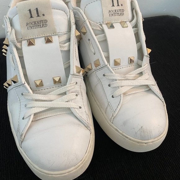 Valentino Garavani Rockstud Untitled Leather Open Sneakers - Picture 6 of 8